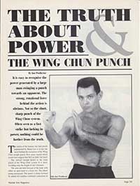 Truth About Power and the Wing Chun Punch